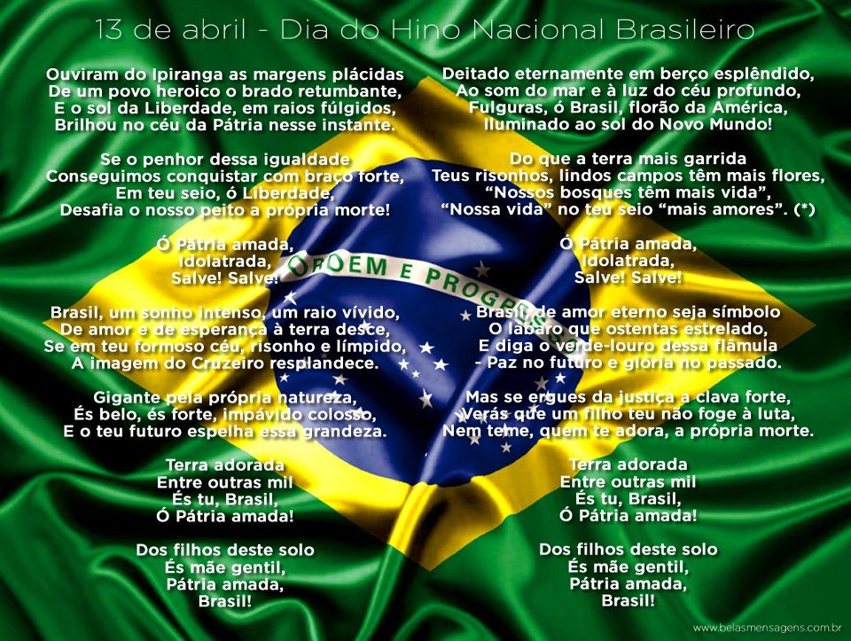 Significado de cada parágrafo do Hino Nacional Brasileiro: